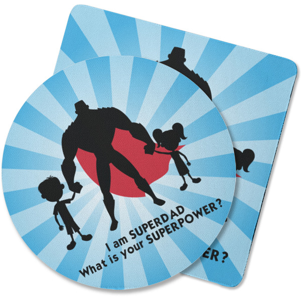 Custom Super Dad Rubber Backed Coaster