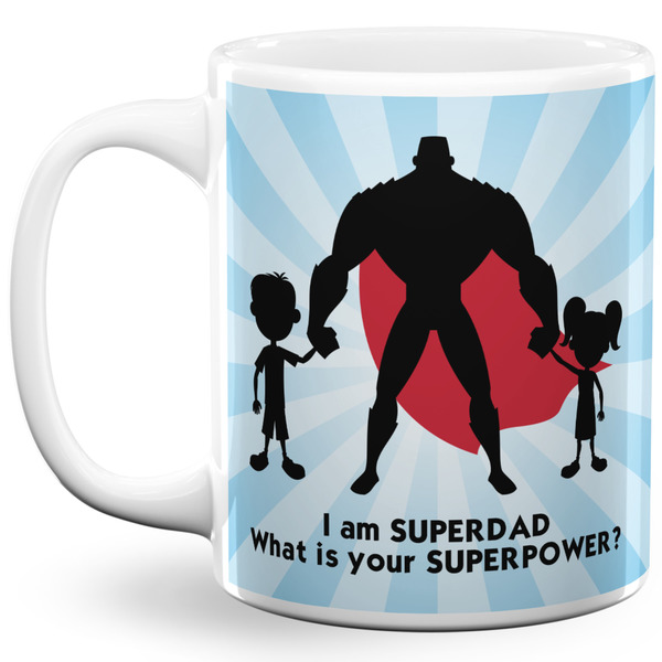 Custom Super Dad 11 Oz Coffee Mug - White