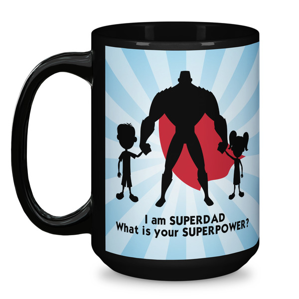 Super Dad Coffee Mug - 15 oz - Black