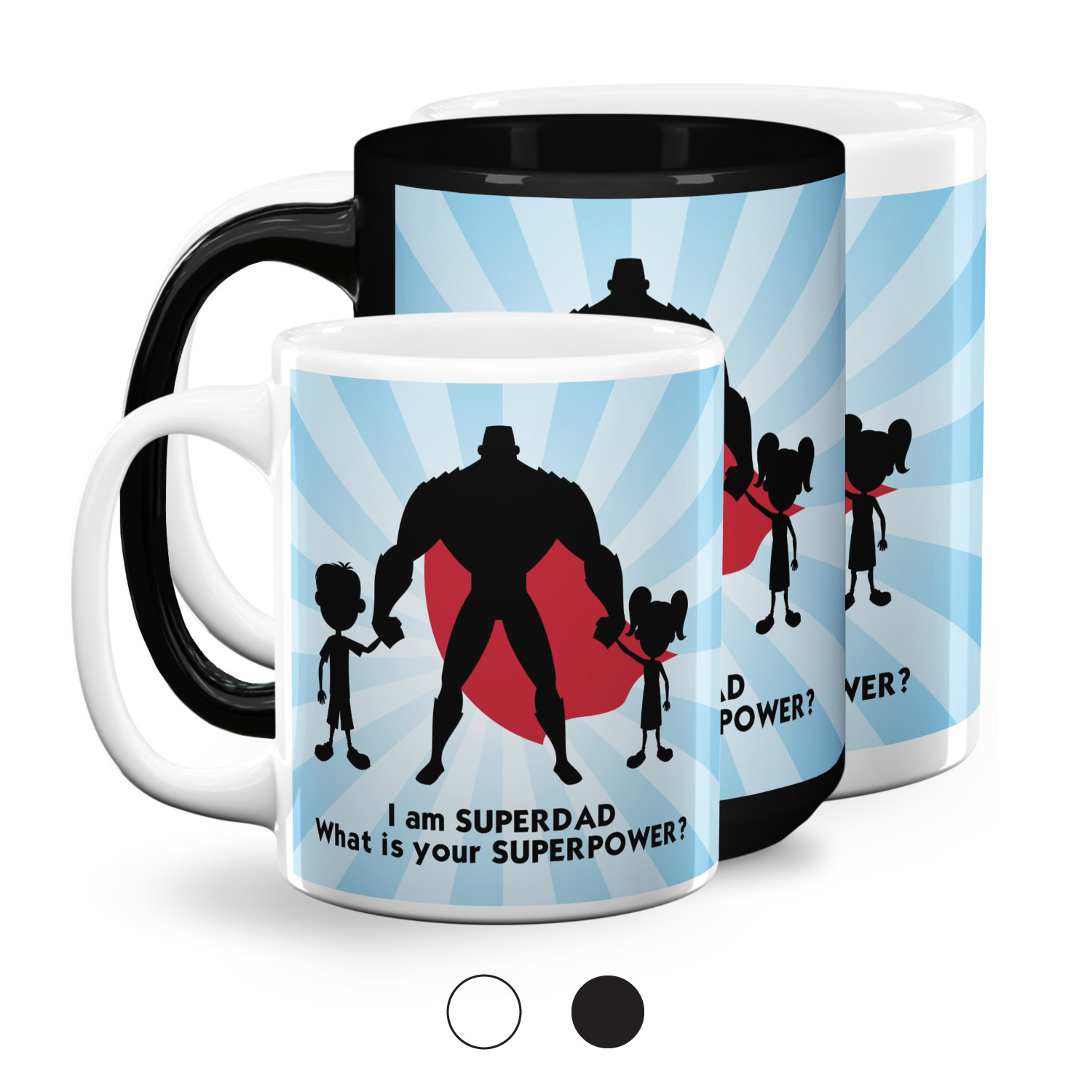 Super Dad Mug With Cape Ceramic Superhero Tea Coffe Cup 