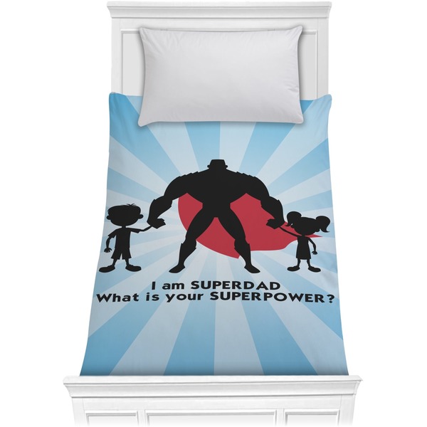 Custom Super Dad Comforter - Twin
