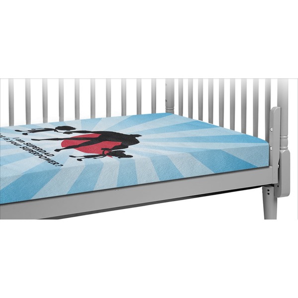 Custom Super Dad Crib Fitted Sheet