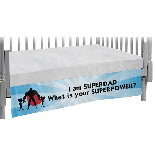 Custom Super Dad Crib Skirt