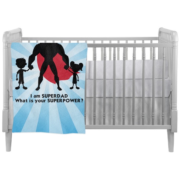 Custom Super Dad Crib Comforter / Quilt
