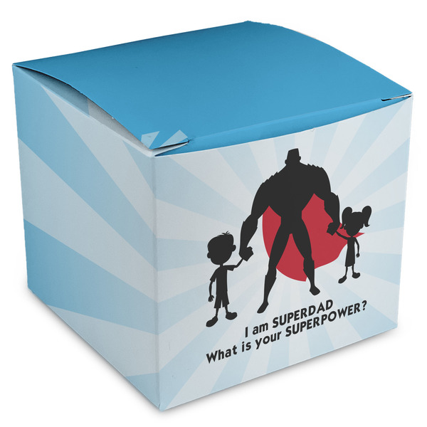 Custom Super Dad Cube Favor Gift Boxes