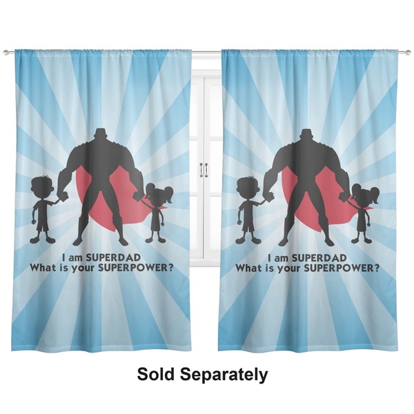 Custom Super Dad Curtain Panel - Custom Size