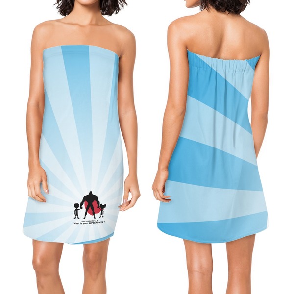 Super Dad Custom Bath Wrap - Front & Back View
