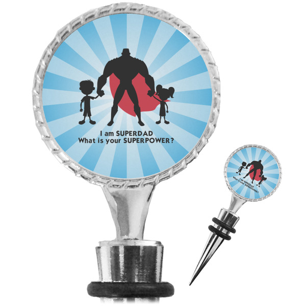 Custom Super Dad Wine Bottle Stopper