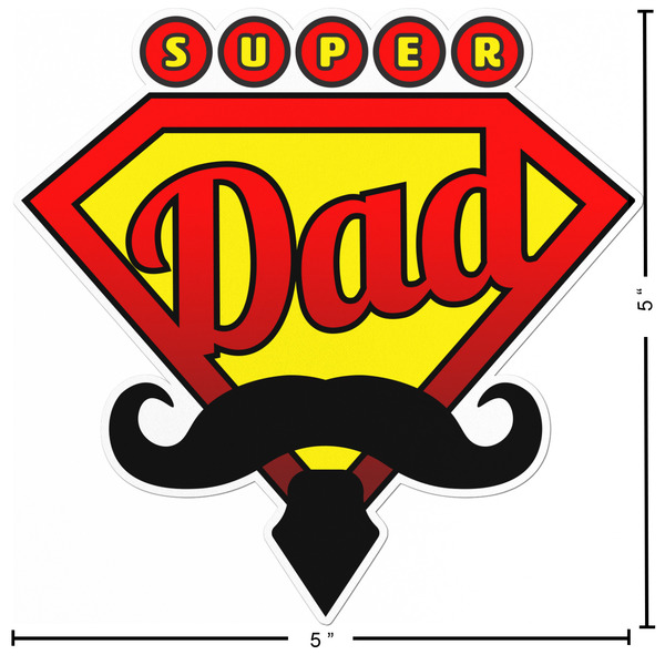Super Dad Custom Shape Iron On Patches - L - APPROVAL