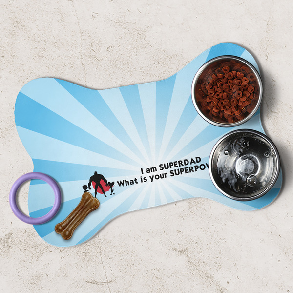 Super Dad Dog Bone Shaped Mat Lifestyle