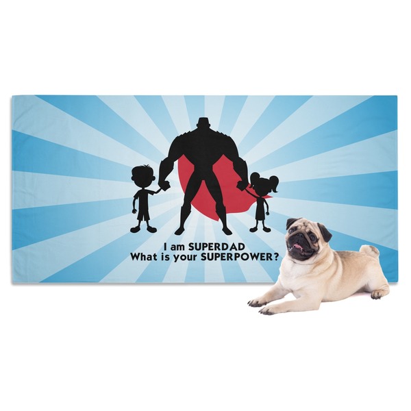 Custom Super Dad Dog Towel