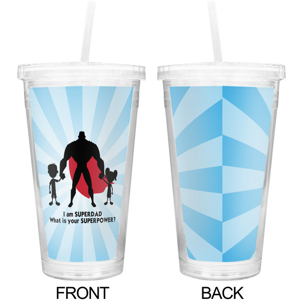 Super Dad Double Wall Tumbler with Straw - Approval