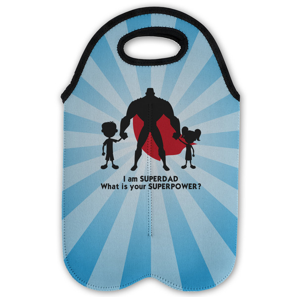Super Dad Double Wine Tote - Flat (new)