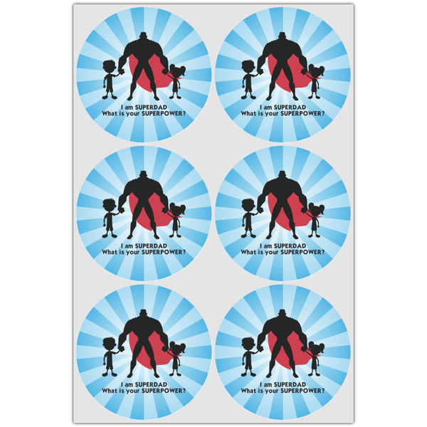 Super Dad Drink Topper - Large - Set of 6