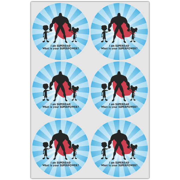 Super Dad Drink Topper - XLarge - Set of 6