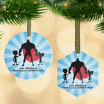 Super Dad Flat Glass Ornament