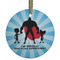 Super Dad Frosted Glass Ornament - Round