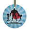 Super Dad Flat Glass Ornament - Round