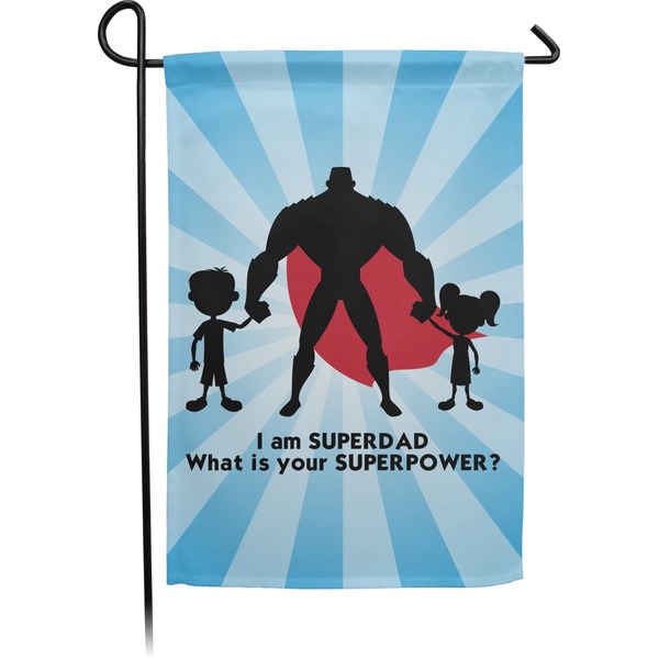 Custom Super Dad Small Garden Flag - Double Sided