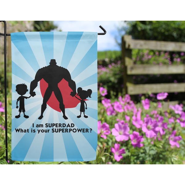 Super Dad Garden Flag - Outside In Flowers