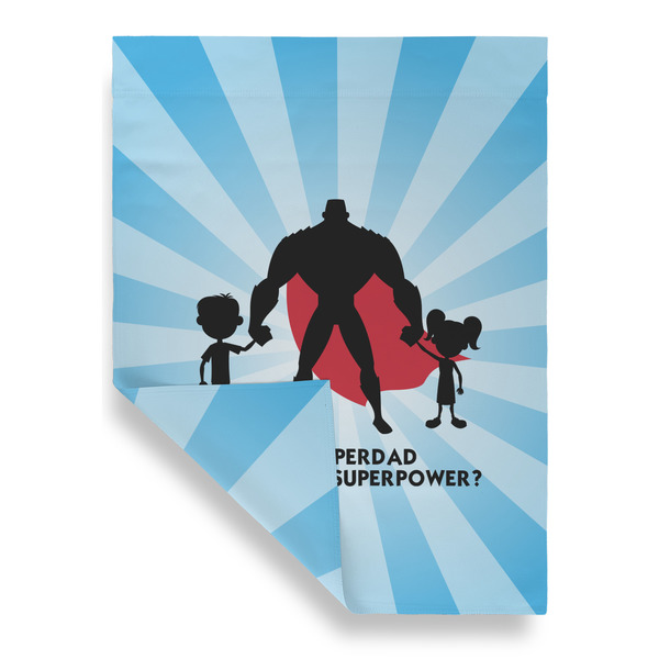 Super Dad Garden Flags - Large - Double Sided - FRONT FOLDED