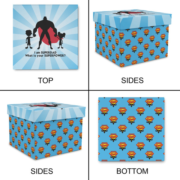 Super Dad Gift Boxes with Lid - Canvas Wrapped - XX-Large - Approval