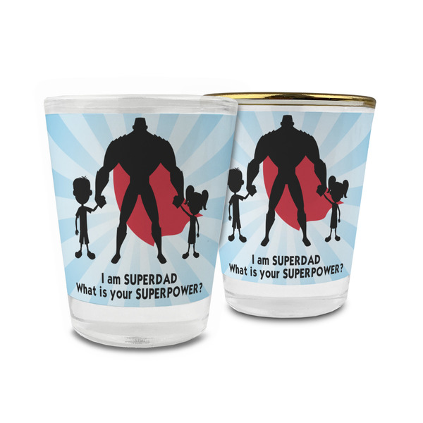 Custom Super Dad Glass Shot Glass - 1.5 oz
