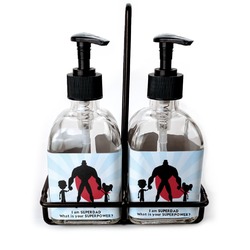 Super Dad Glass Soap & Lotion Bottle Set