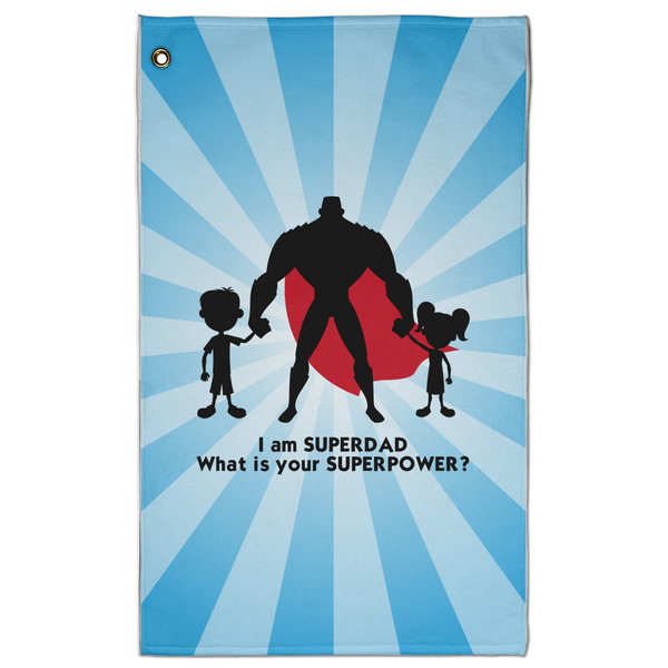 Custom Super Dad Golf Towel - Poly-Cotton Blend - Large