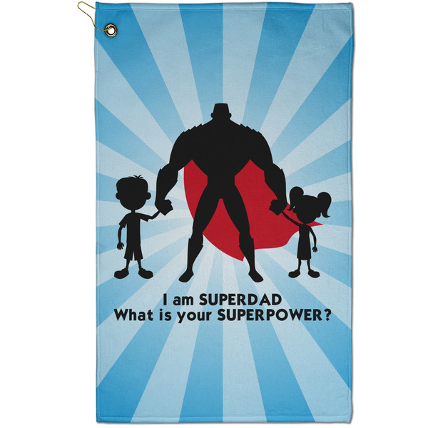 Custom Super Dad Golf Towel - Poly-Cotton Blend - Small