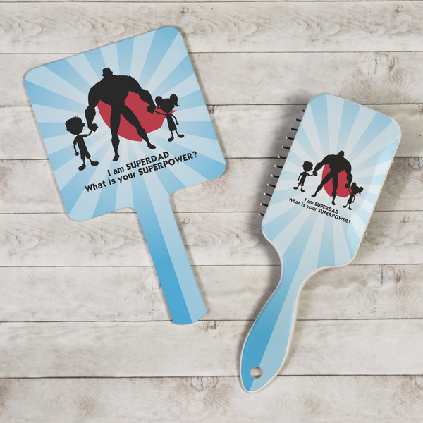 Super Dad Hand Mirrors - In Context