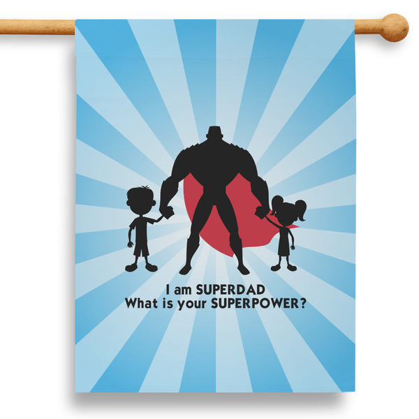 Custom Super Dad 28" House Flag - Single Sided