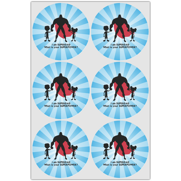 Super Dad Icing Circle - Large - Set of 6