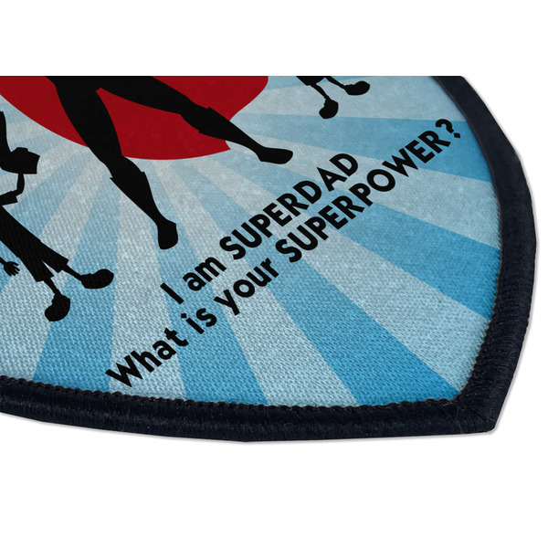 Super Dad Iron on Shield 3 Detail