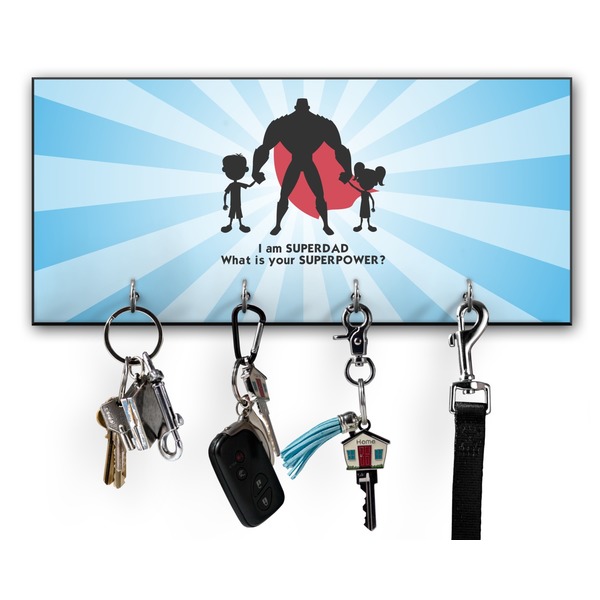 Custom Super Dad Key Hanger w/ 4 Hooks