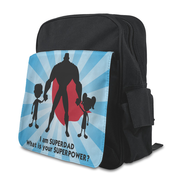 Custom Super Dad Preschool Backpack
