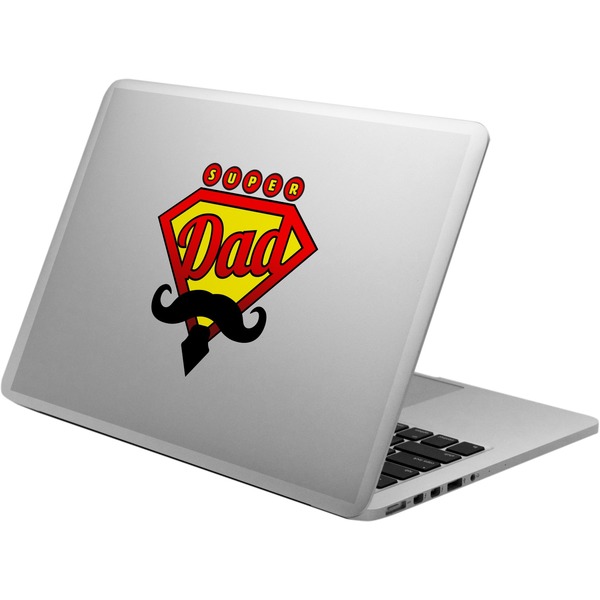 Custom Super Dad Laptop Decal