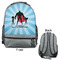 Super Dad Large Backpack - Gray - Front & Back View