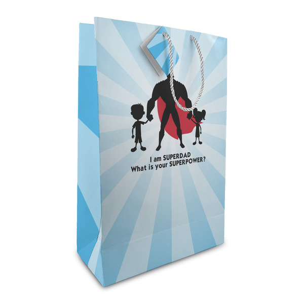 Custom Super Dad Large Gift Bag