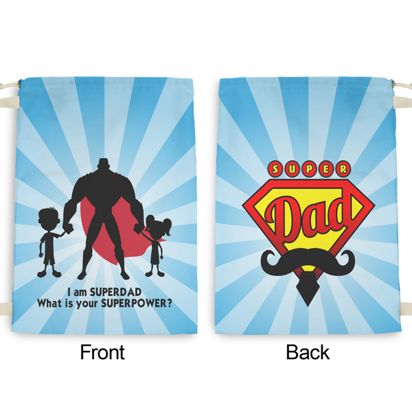 Super Dad Large Laundry Bag - Front & Back View