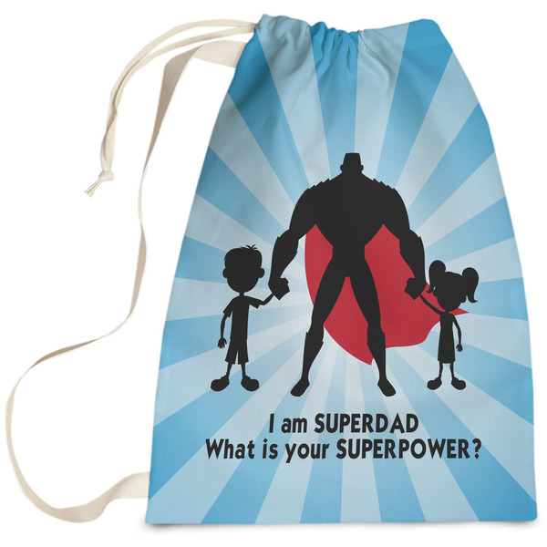 Custom Super Dad Laundry Bag - Large