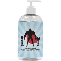 Super Dad Plastic Soap / Lotion Dispenser (16 oz - Large - White)