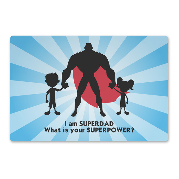Custom Super Dad Large Rectangle Car Magnet