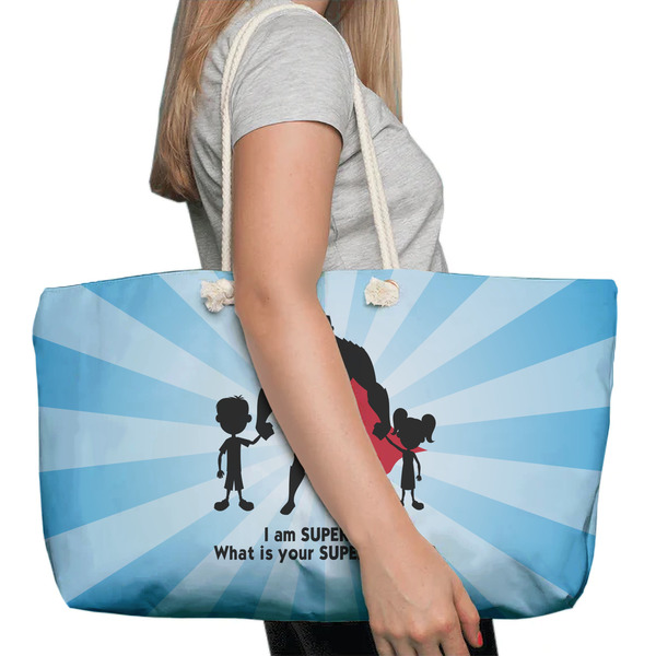Super Dad Large Rope Tote Bag - In Context View