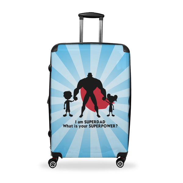 Custom Super Dad Suitcase - 28" Large - Checked