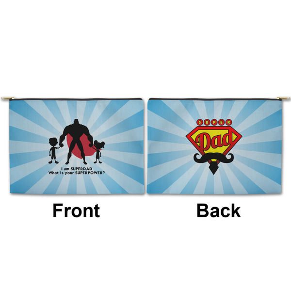 Super Dad Large Zipper Pouch Approval (Front and Back)
