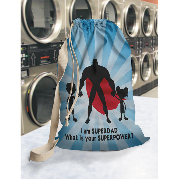 Super Dad Laundry Bag in Laundromat
