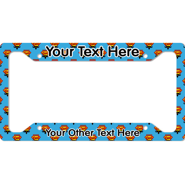 Custom Super Dad License Plate Frame - Style A