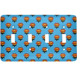 Super Dad Light Switch Cover (4 Toggle Plate)