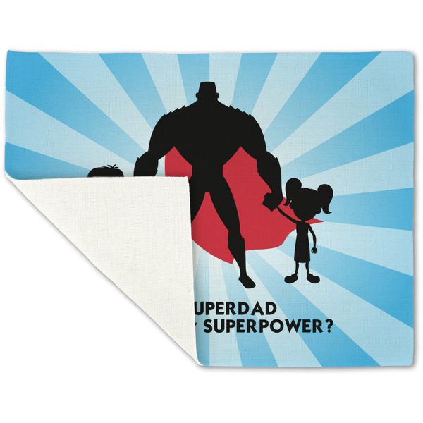 Super Dad Linen Placemat - Folded Corner (single side)